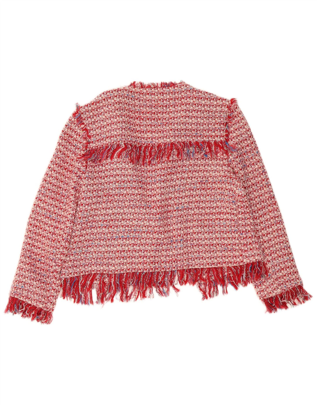 Zara Chaqueta Bolero Abierta para Mujer Reino Unido 46 Grande Rojo Moteado
