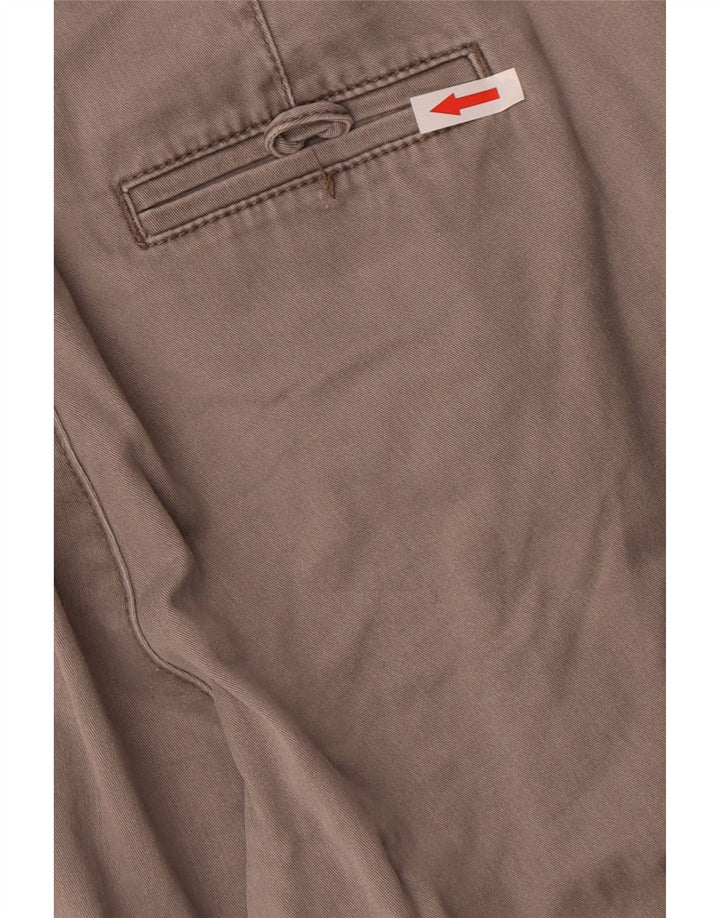 Benetton Pantalón Chino Recto Mujer W30 L27 Gris