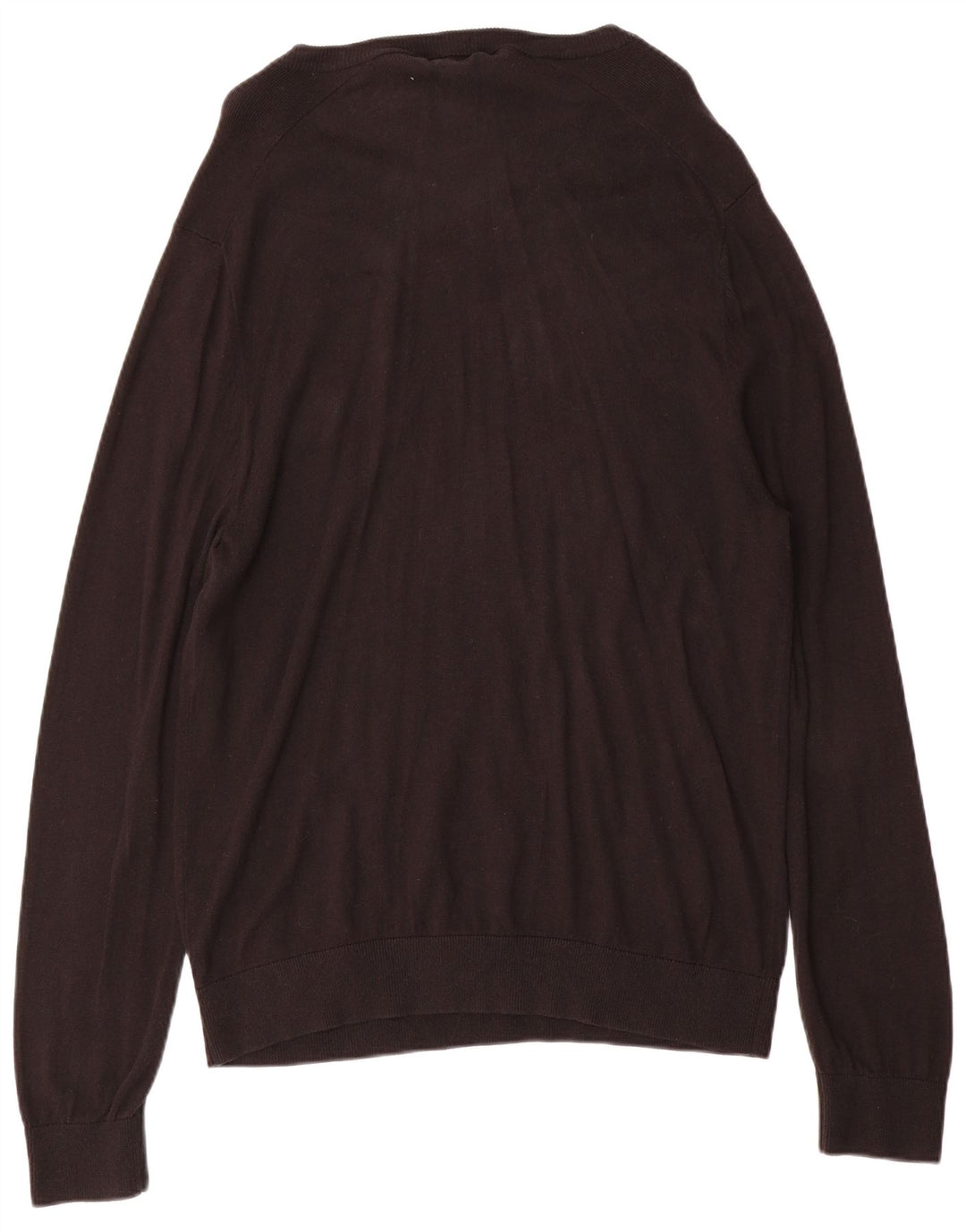 Nautica Jersey con cuello en V para hombre, talla grande, algodón negro