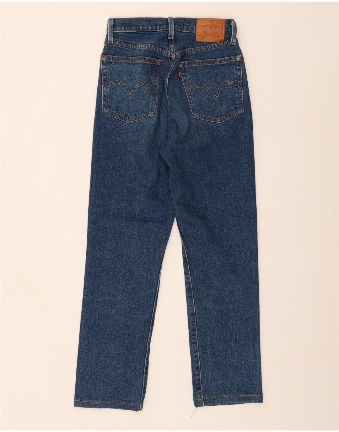 LEVI'S Vaqueros Rectos 501 Mujer W24 L30 Algodón Azul