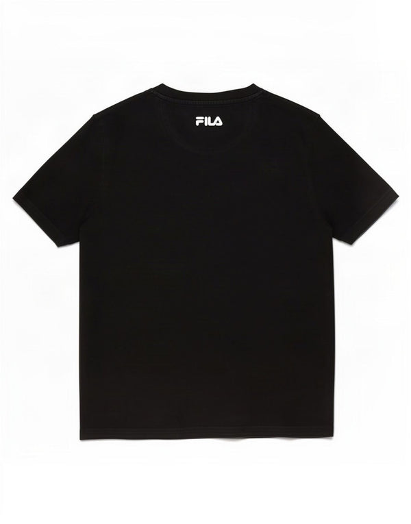 Fila Camiseta gráfica para hombre Top Medium Black Cotton