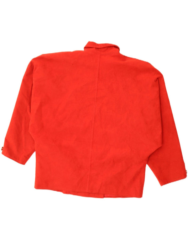 VINTAGE Chaqueta Blazer de doble botonadura de gran tamaño para mujer Reino Unido 20 2XL Rojo