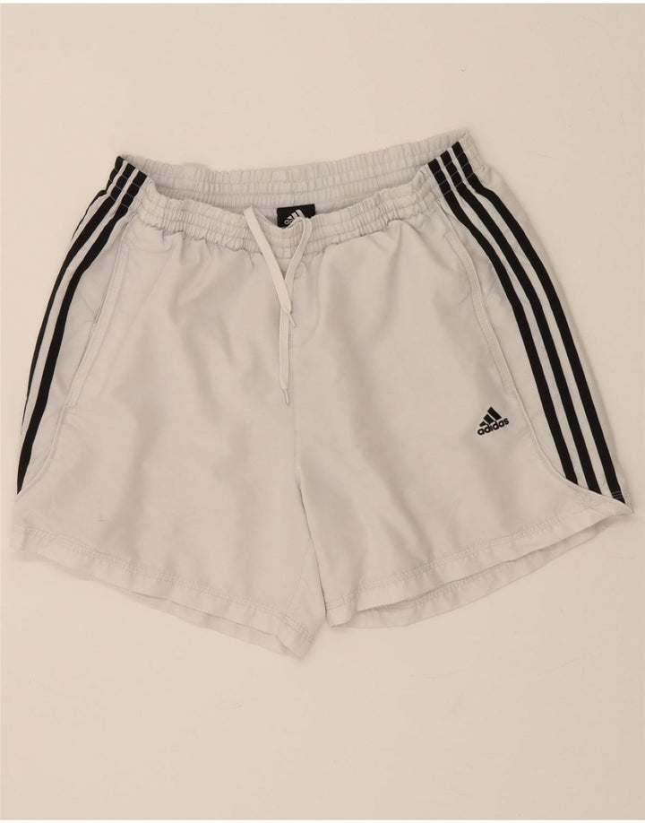 Pantalones cortos deportivos ADIDAS para hombre poliéster blanco grande