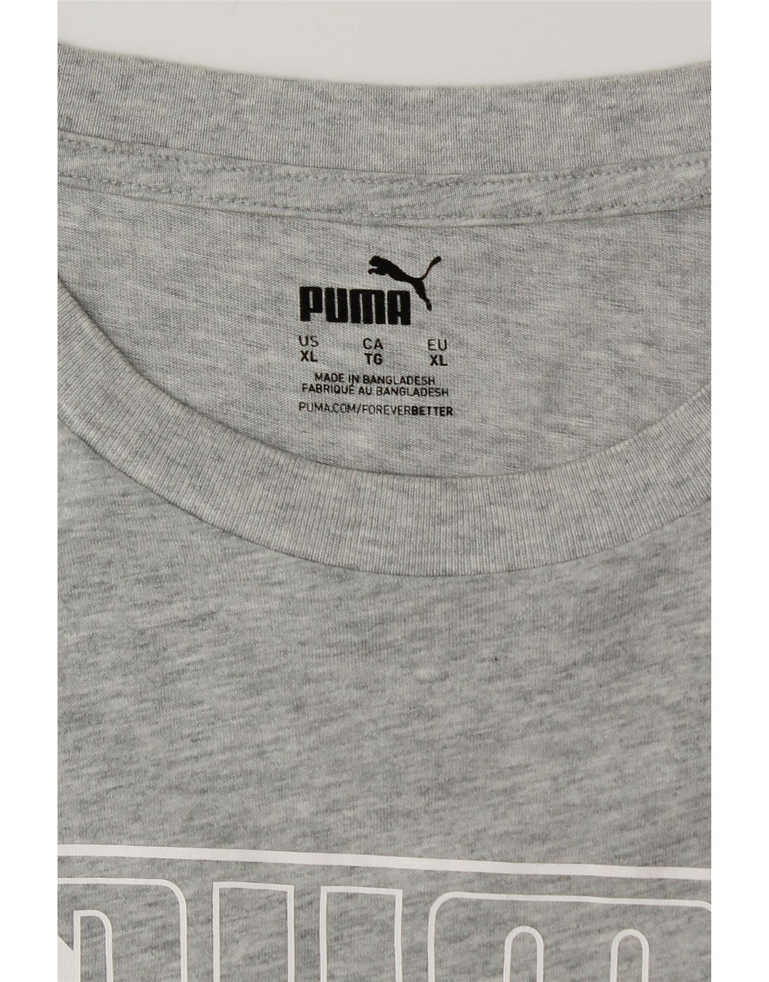 PUMA Camiseta gráfica para hombre Top XL Gris moteado