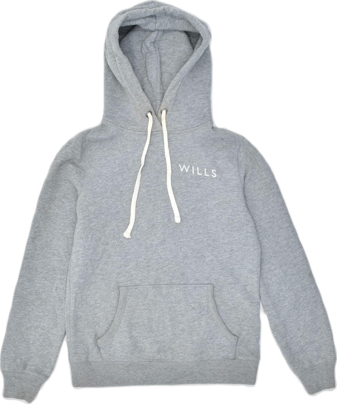 JACK WILLS Womens Graphic Hoodie Jumper UK 8 Small Grey Cotton Sports | Vintage | Thrift | Second-Hand | Used Clothing | Messina Hembry 