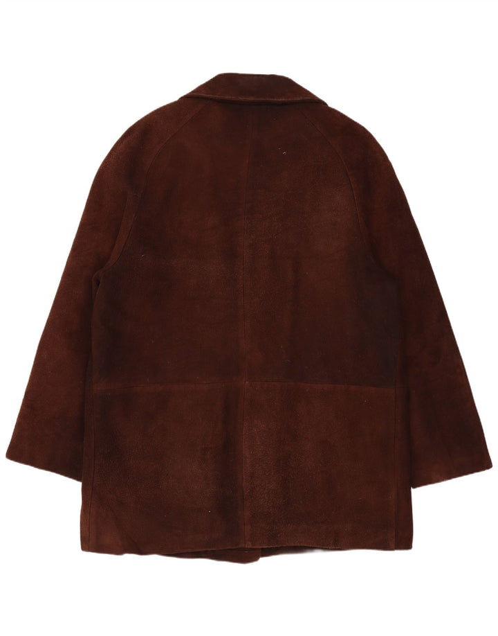 Vintage mujer oversize ante abrigo EU 44 XL Marrón