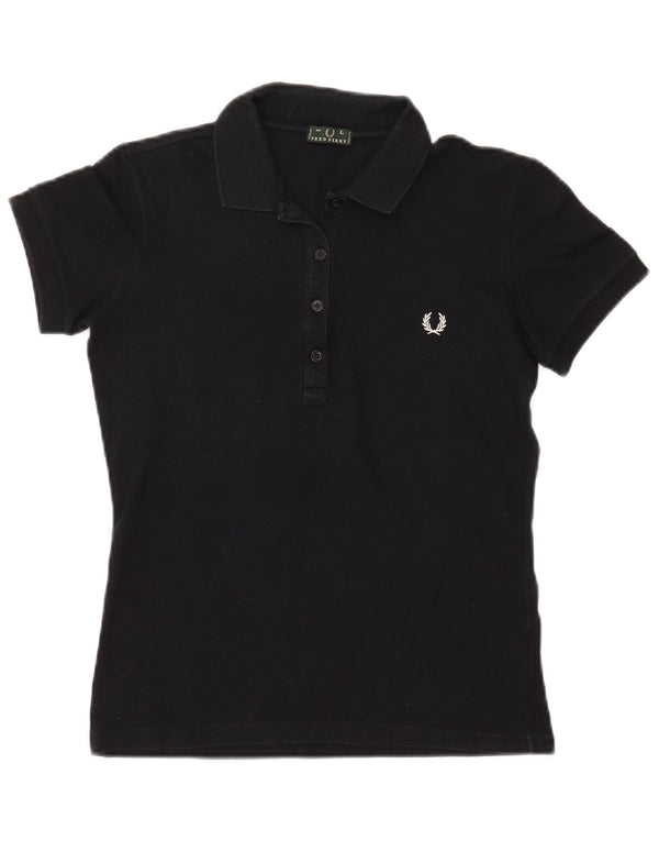 FRED PERRY Polo para mujer UK 46 Grande Algodón negro