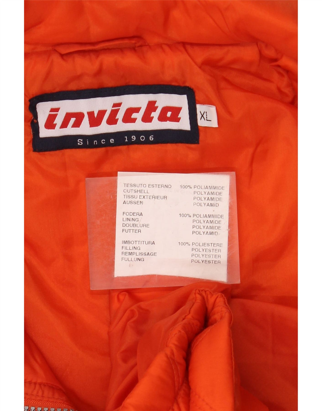 INVICTA Chaleco acolchado para hombre UK 42 XL Poliamida naranja