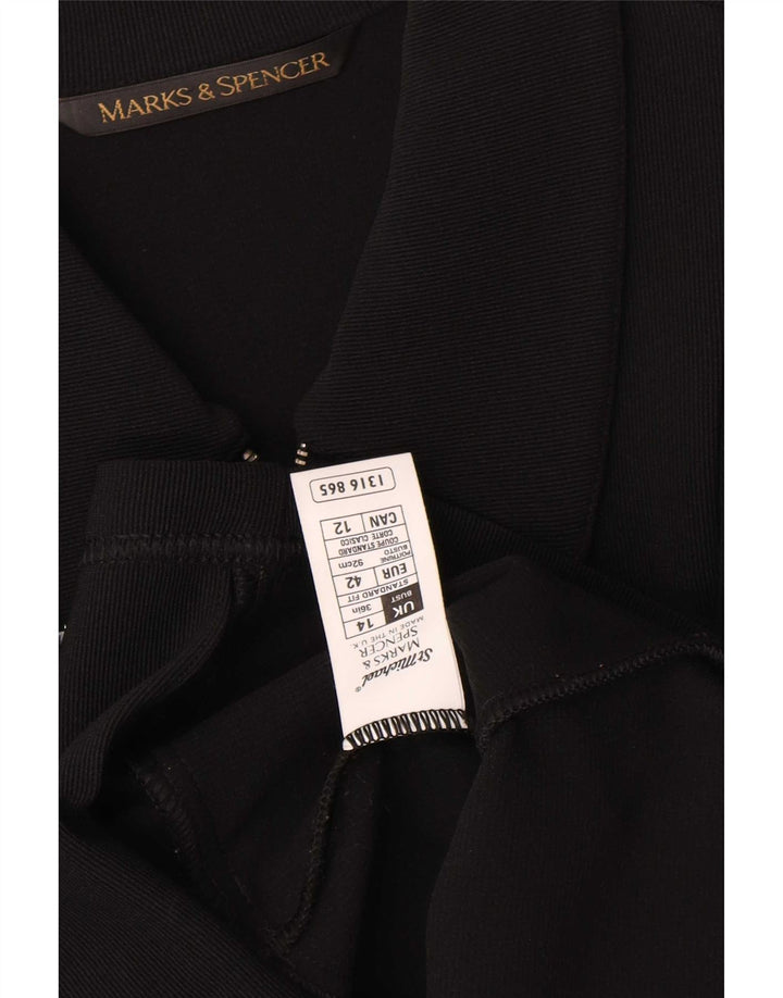 Marks & Spencer Chaqueta tipo blazer con cremallera completa para mujer UK 44 Medium Black Nylon