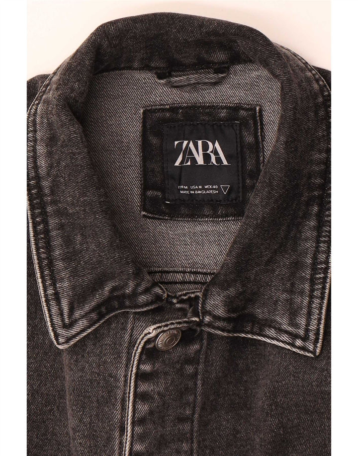Zara Hombre Chaqueta Vaquera ES 38 Gris Medio