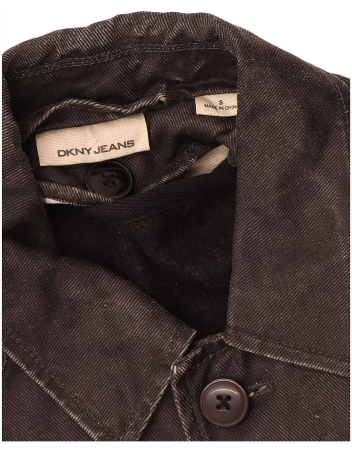 Dkny Abrigo vaquero para hombre UK 36 Small Black Ramie