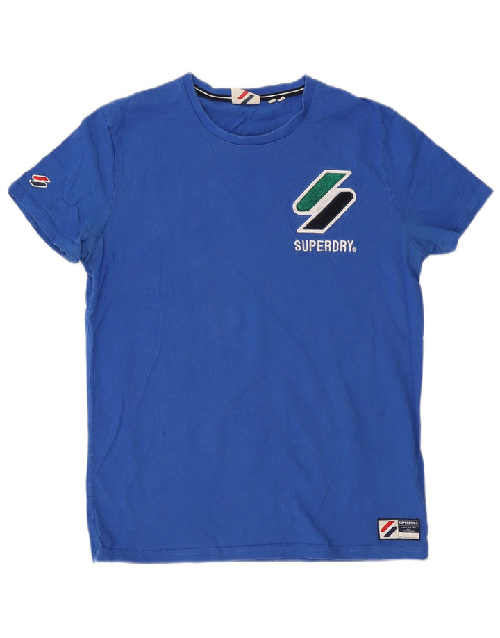 Superdry Camiseta con gráfico gráfico para hombre, talla grande, algodón azul