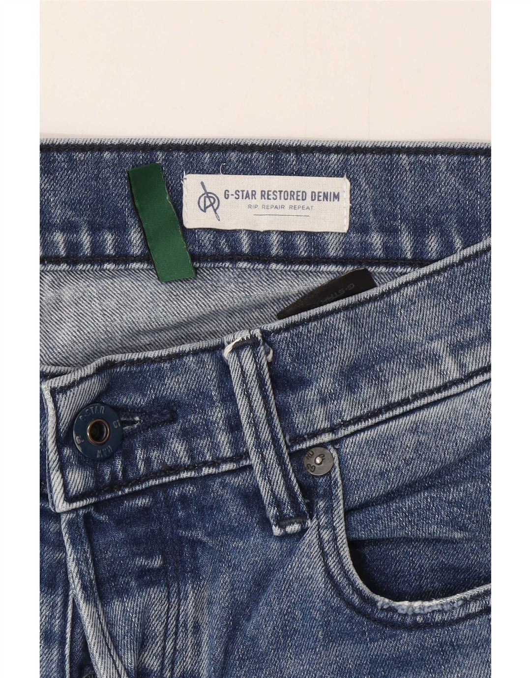 G-Star Hombre 3301 Vaqueros Slim Desgastados W33 L32 Algodón Azul