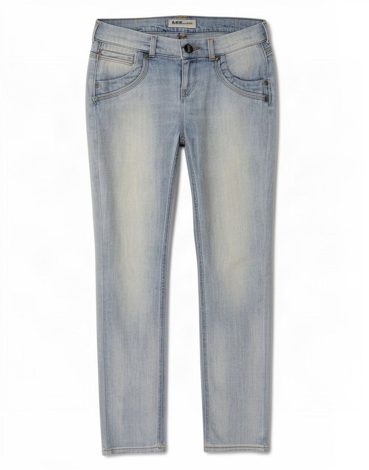 Vaqueros Lee Mujer Slim W28 L30 Algodón Azul