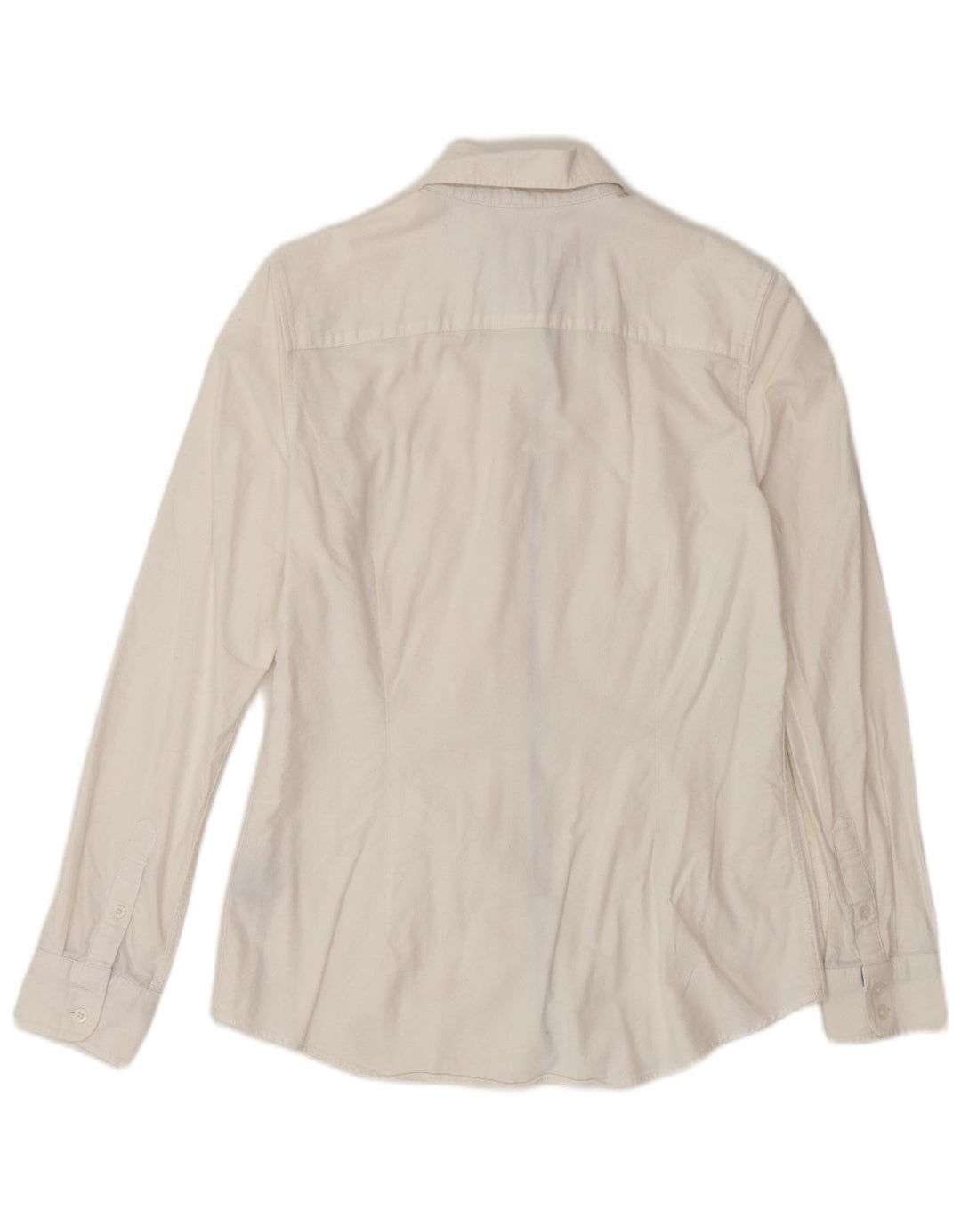 CREW CLOTHING Camisa de corte clásico para mujer UK 8 Small White Cotton