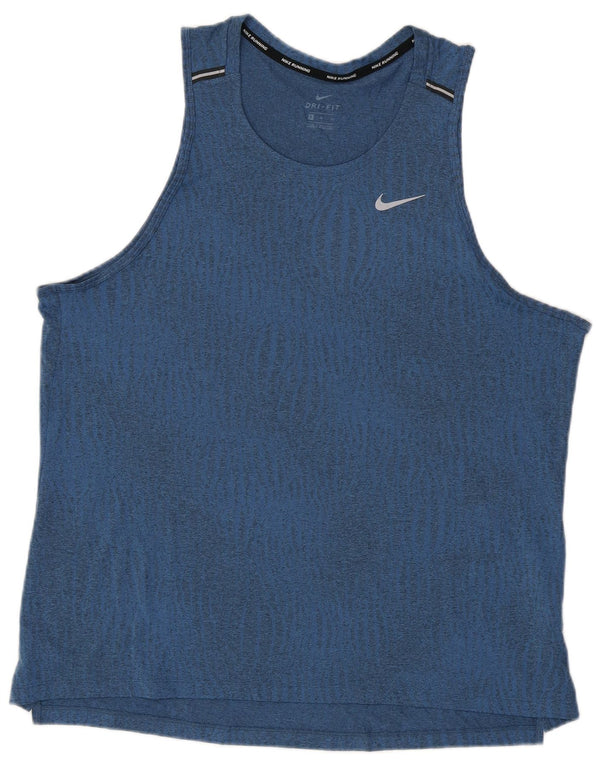 Nike Hombre Dri Fit Chaleco Top XL Poliéster Azul