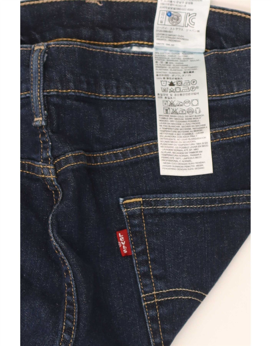 Vaqueros Levi's Hombre Rectos W36 L30 Algodón Azul Marino
