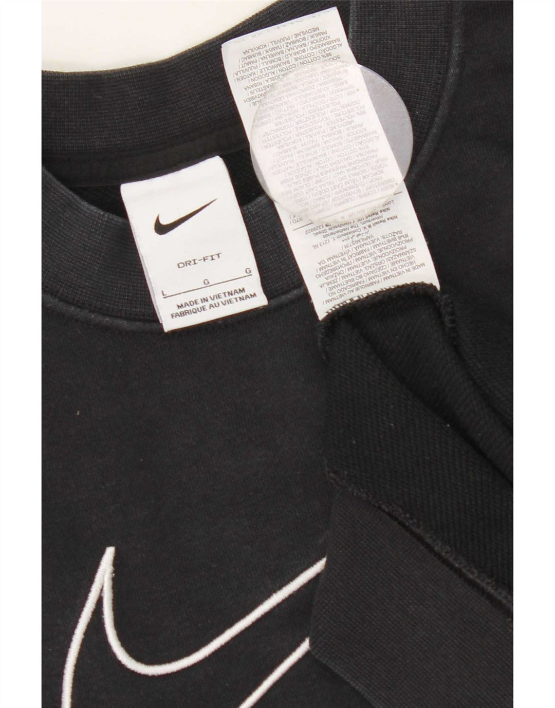 Nike Hombre Dri Fit Graphic Sudadera Jumper Grande Algodón Negro