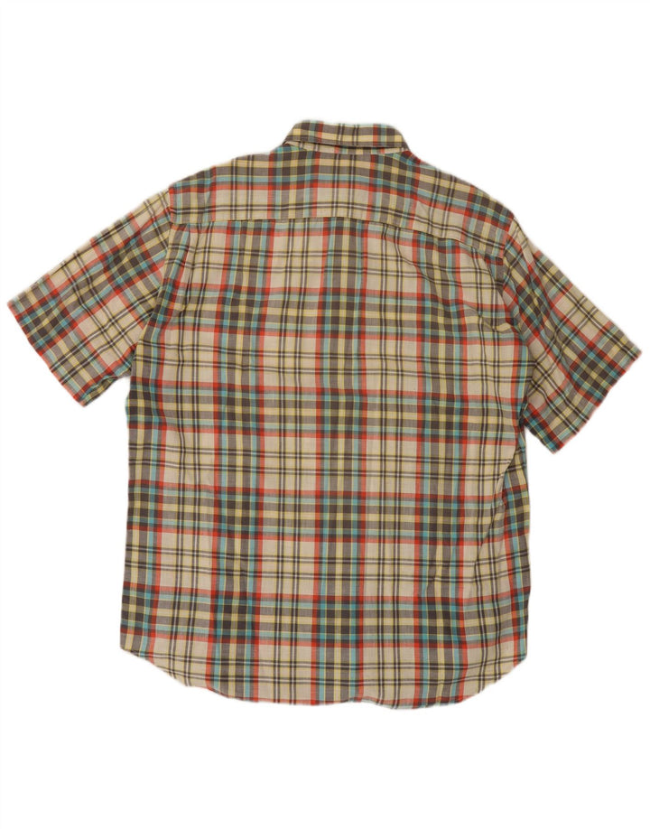 Pal Zileri Camisa Manga Corta Hombre Talla 42 Grande Cuadros Multicolor