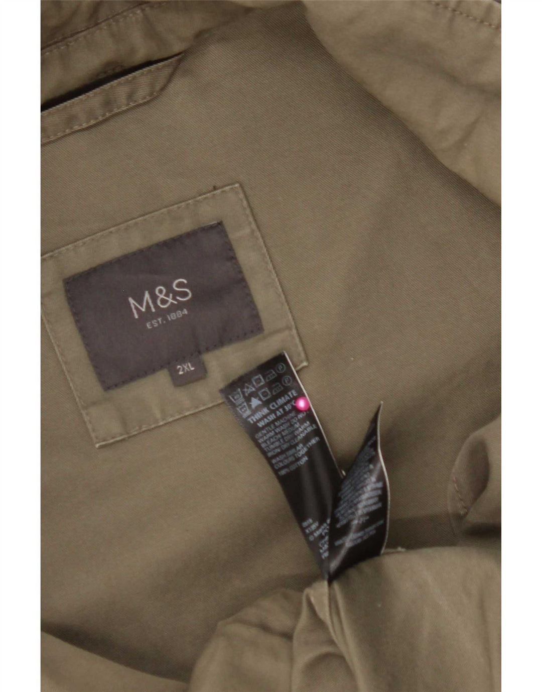 Marks & Spencer Chaqueta utilitaria para mujer UK 44 2XL Algodón caqui