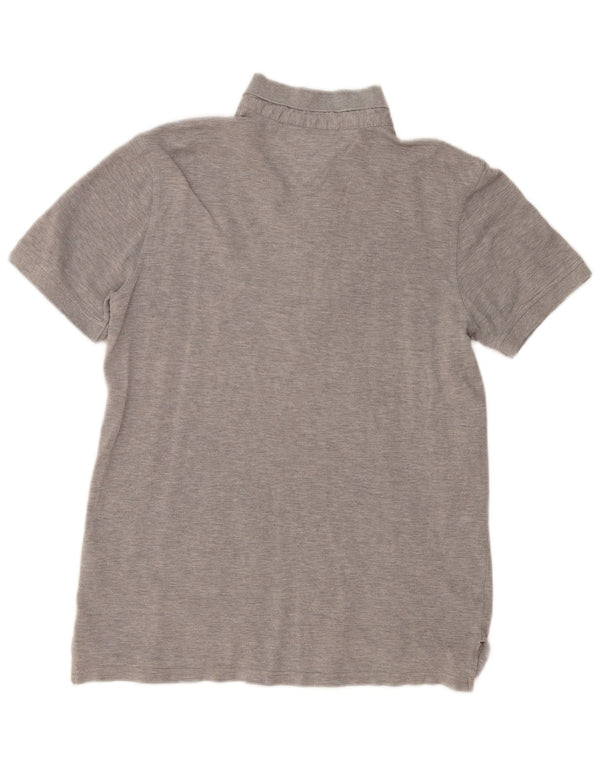 Polo Tommy Hilfiger de algodón moteado en gris medio para hombre