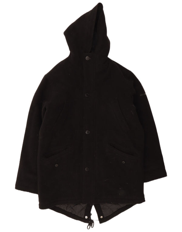 Ben Sherman Chaqueta Parka con Capucha para Hombre UK 40 Large Lana Negra