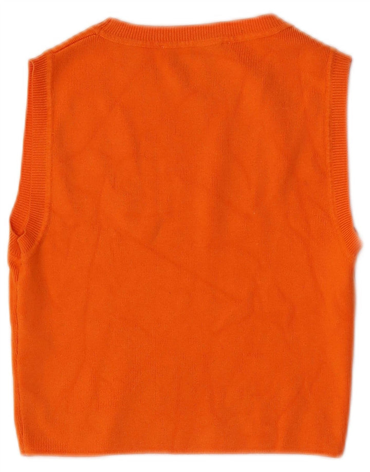 ZARA Top corto sin mangas para mujer UK 44 Viscosa naranja grande