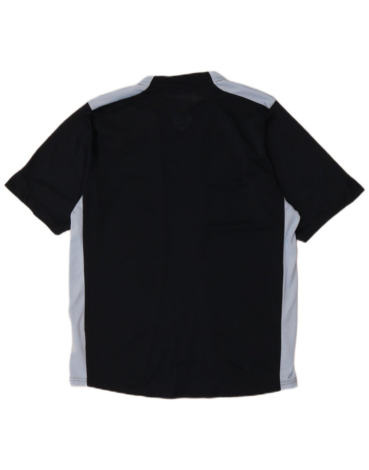 NIKE Camiseta gráfica para hombre Top mediano negro color block