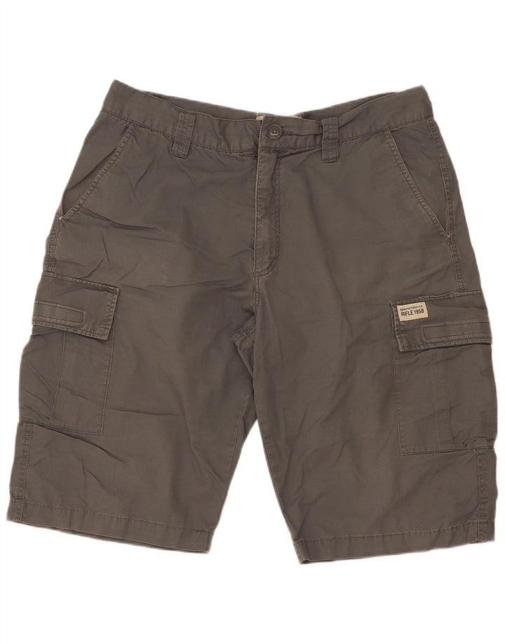 Rifle pantalones cortos cargo para hombre W34 grande gris