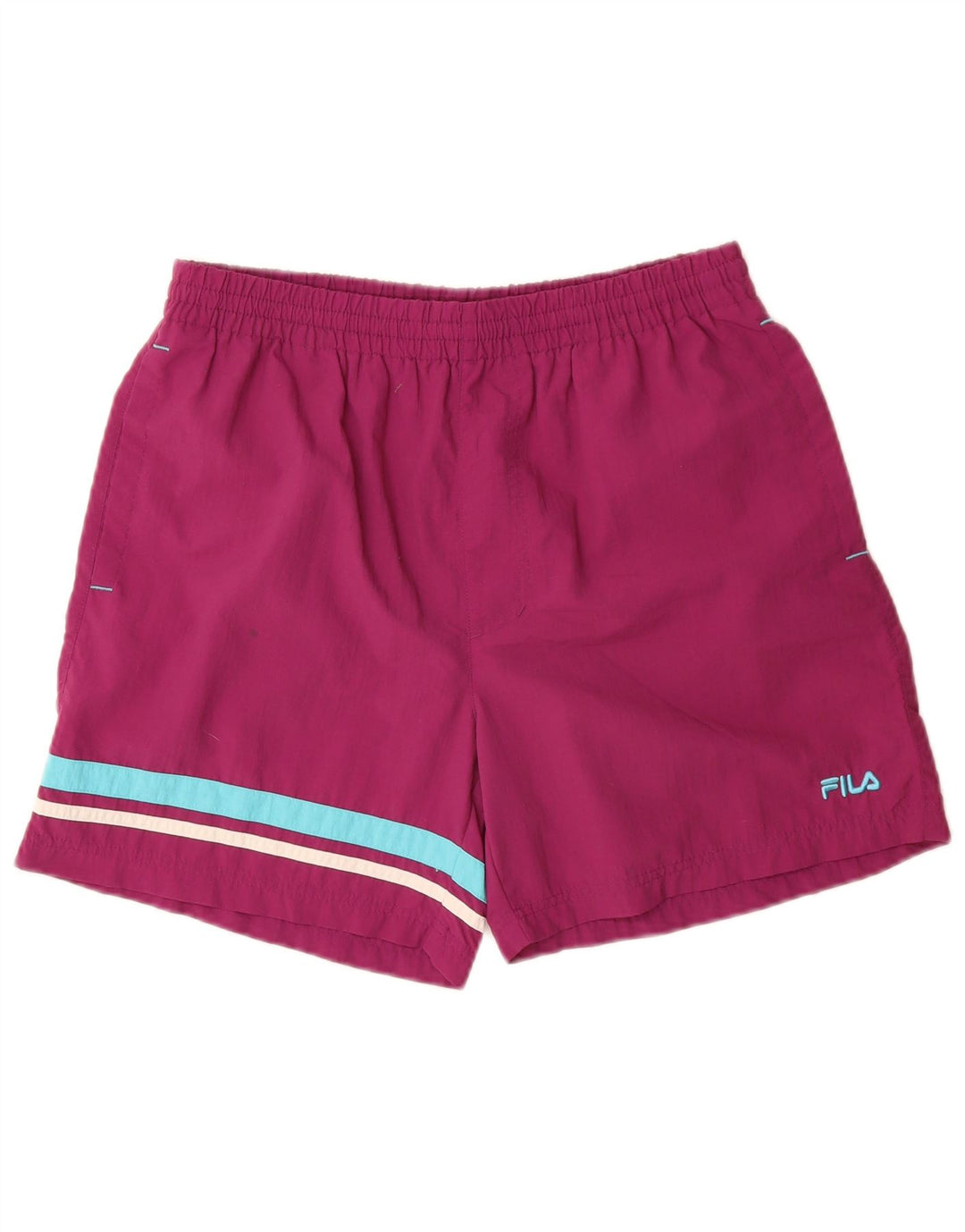 FILA Pantalones cortos deportivos para hombre de poliamida a rayas violeta medio