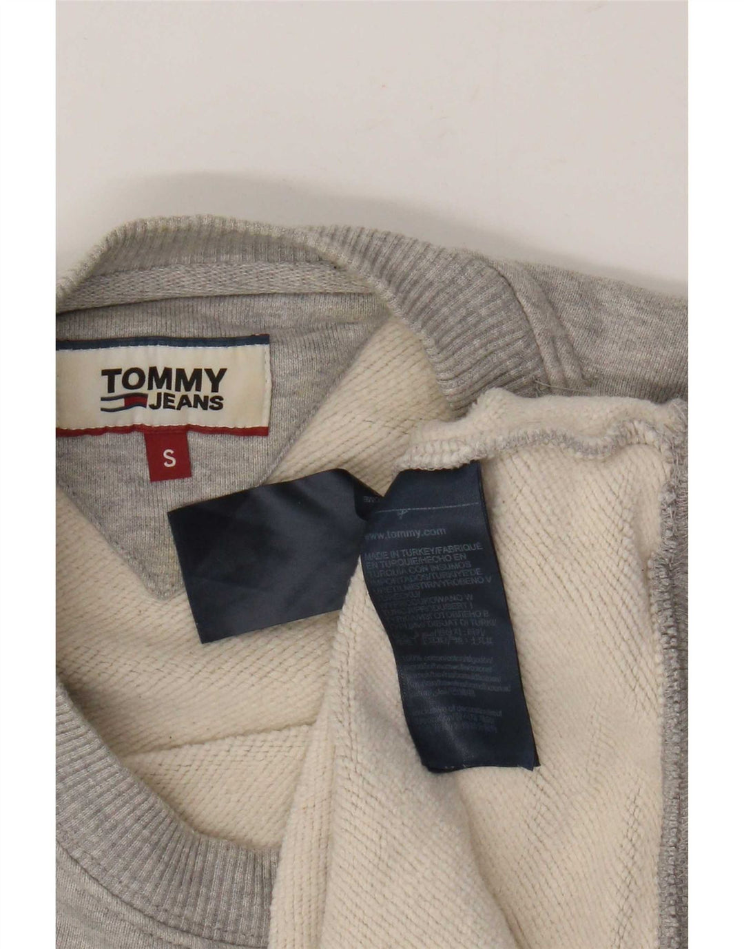 Tommy Hilfiger Hombre Sudadera Jumper Small Gris Algodón