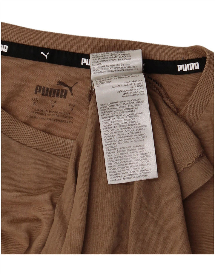 Puma - Camiseta gráfica para hombre, talla pequeña, algodón marrón