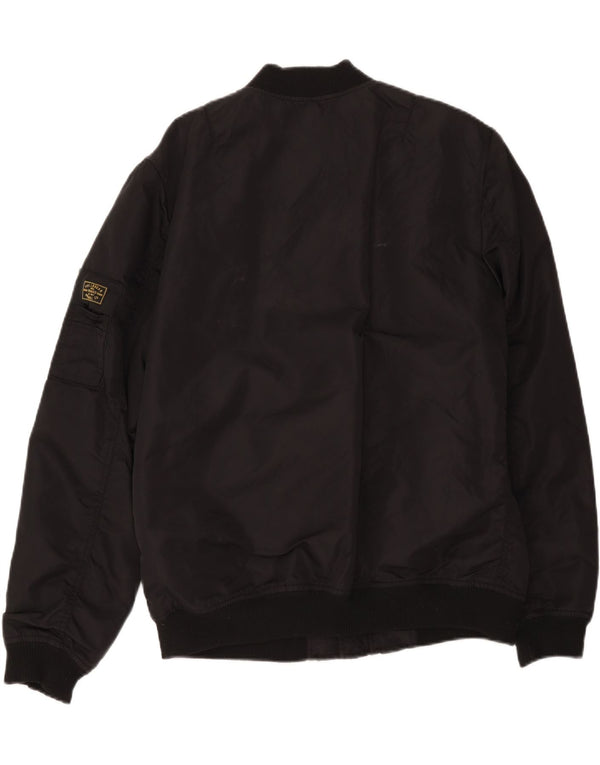 Pull & Bear Chaqueta Bomber para Mujer UK 40 XL Nylon Negro