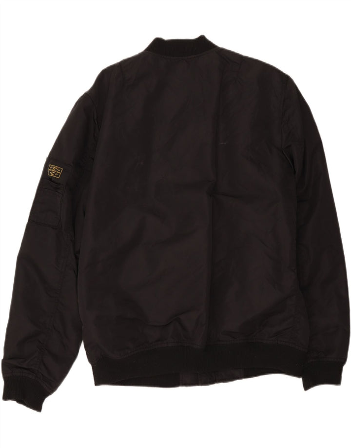 Pull & Bear Chaqueta Bomber para Mujer UK 40 XL Nylon Negro