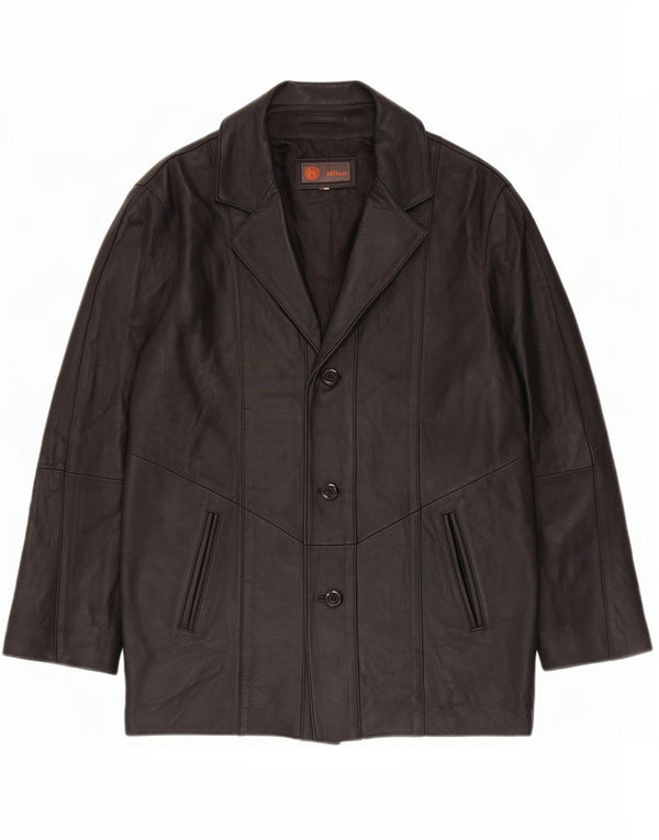Helium Chaqueta de cuero para mujer Reino Unido 46 Grande Negro