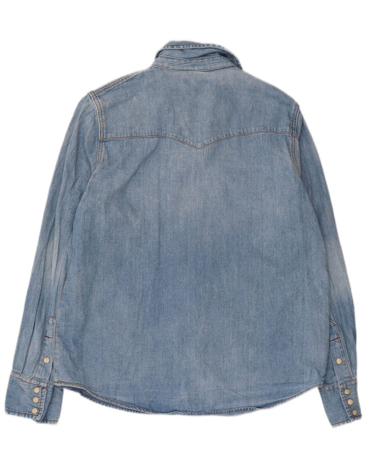 J. Crew Camisa vaquera para mujer US 12 Grande Algodón azul