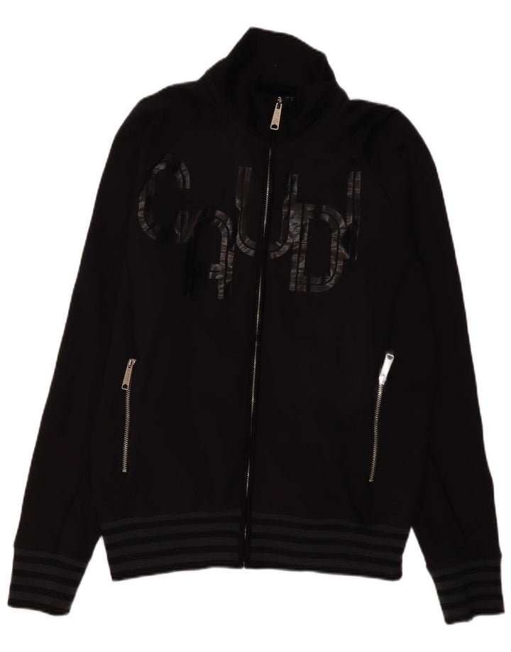 Gaudí - Chaqueta de chándal con gráfico para hombre, talla 2XL, poliamida negra