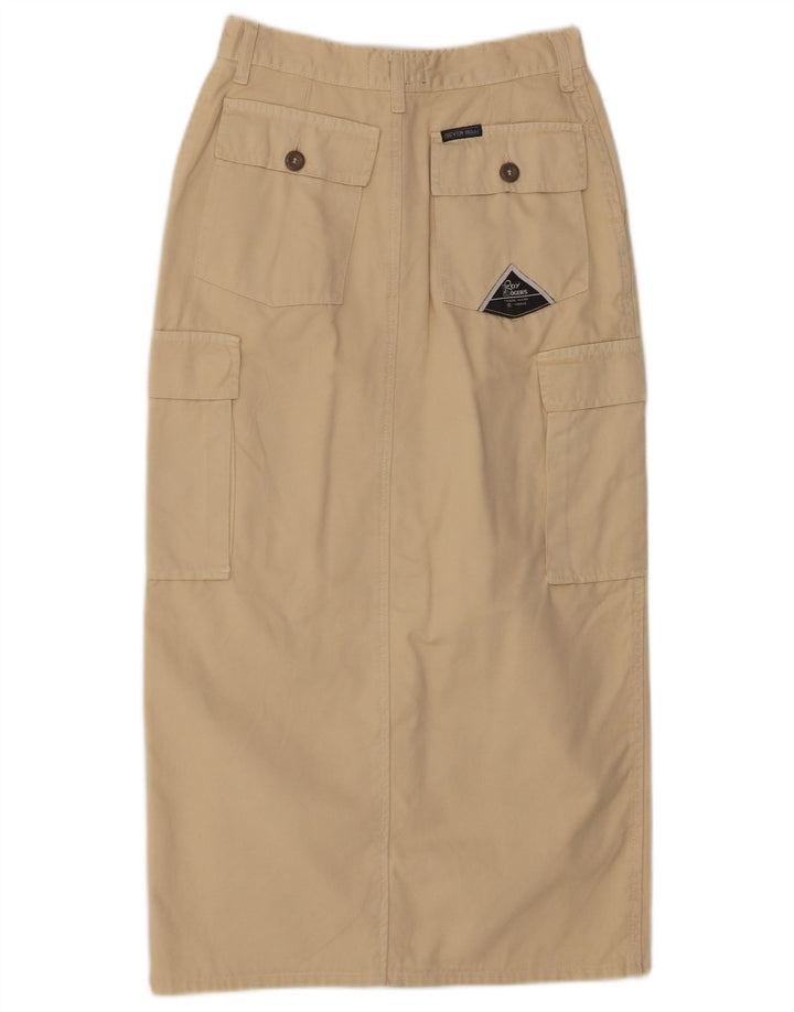 Roy Rogers Maxi Falda Cargo para Mujer W28 Algodón Beige Medio