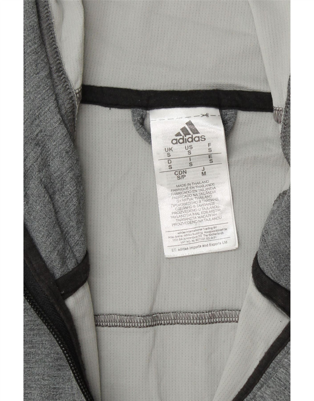 ADIDAS Climacool Graphic Zip Sudadera con capucha para hombre Pequeño Gris Colorblock