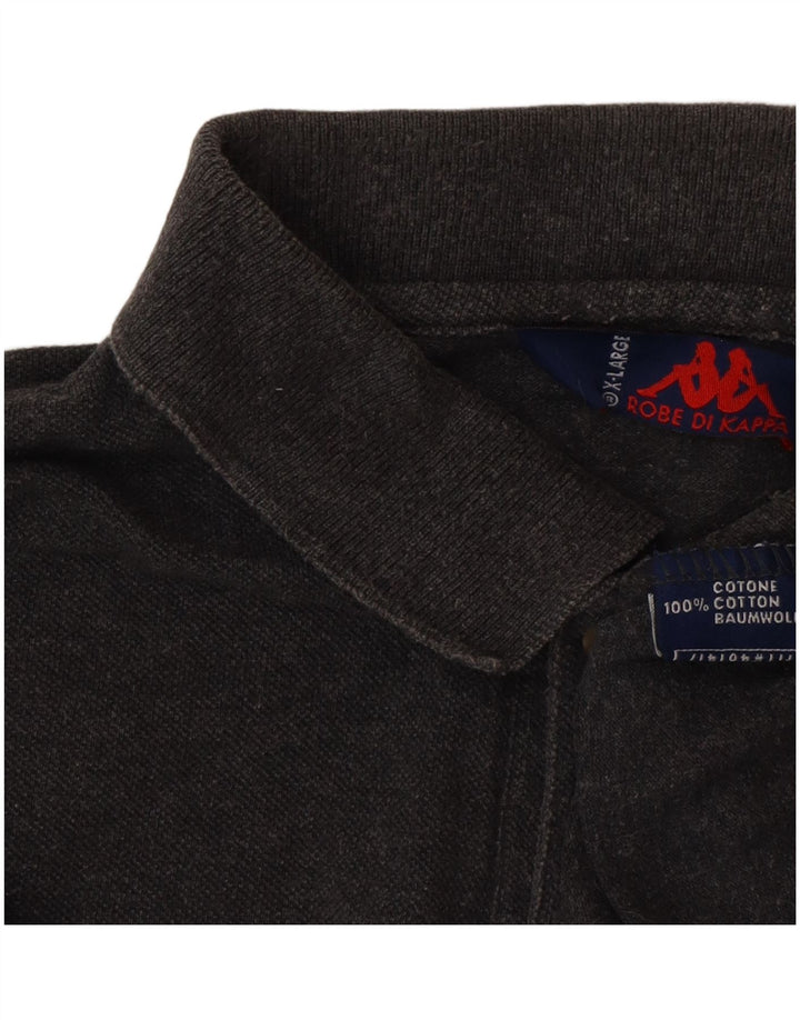Kappa Polo De Manga Larga Hombre XL Gris Algodón