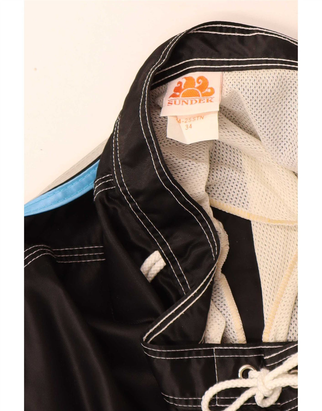 Sundek Bañador para hombre, talla grande, nailon negro