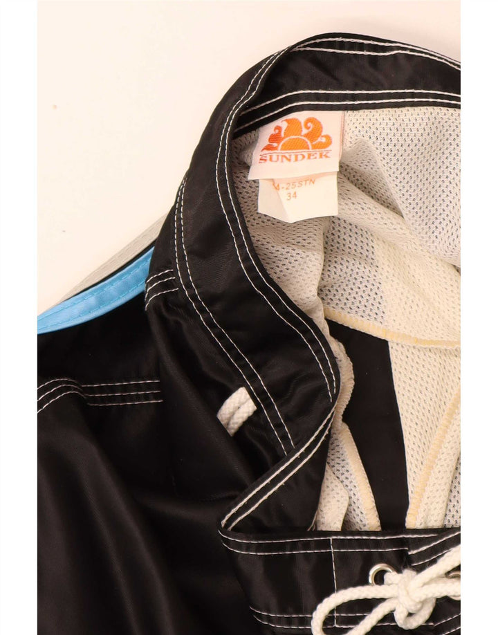 Sundek Bañador para hombre, talla grande, nailon negro