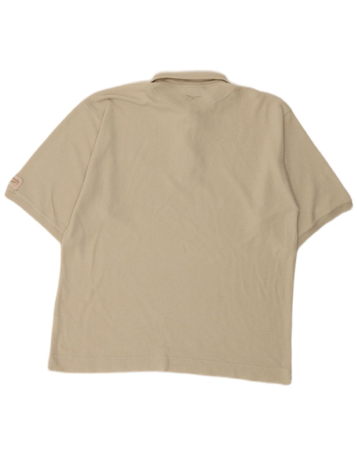 Polo Reebok Hombre Grande Beige Algodón