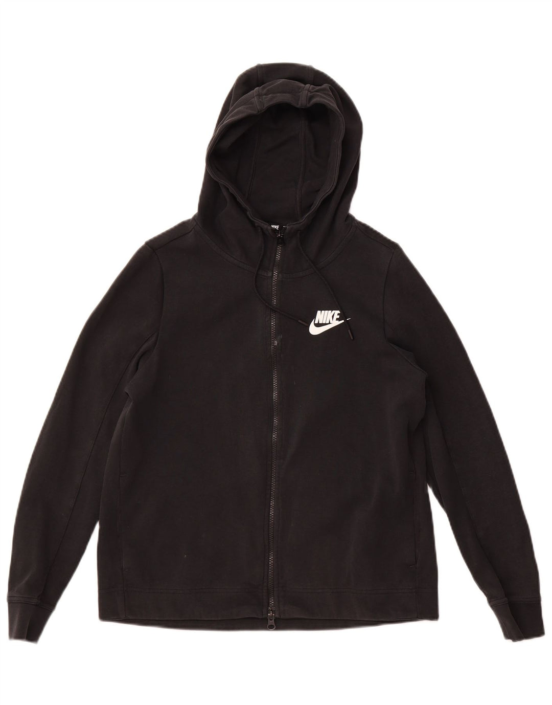 Nike Sudadera con capucha y cremallera gráfica para mujer Reino Unido 14 Algodón negro mediano
