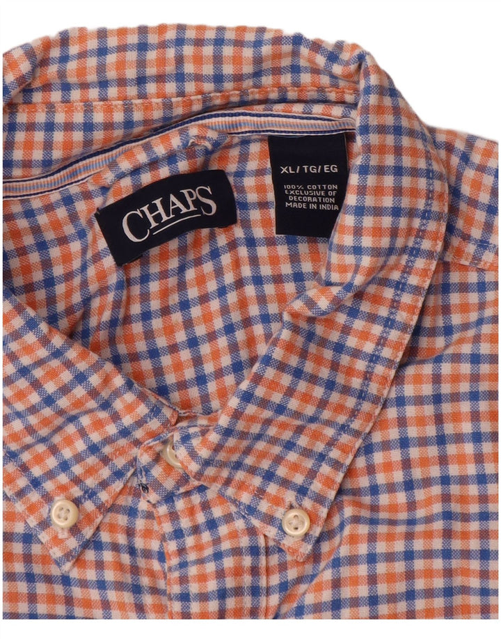 Chaps Camisa de franela para hombre XL Algodón a cuadros azul