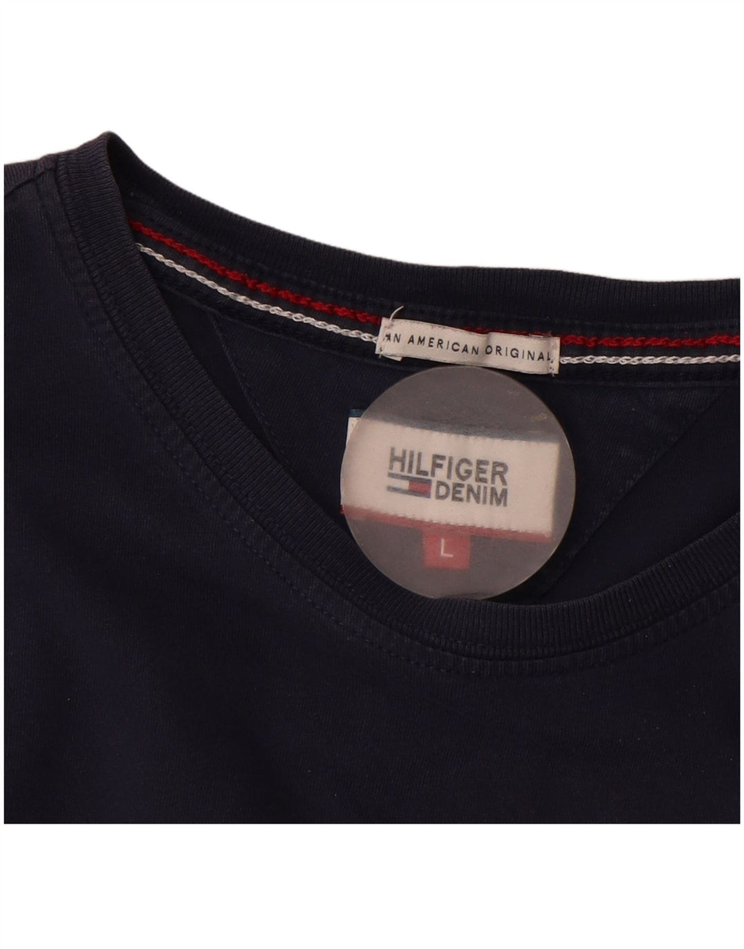 Tommy Hilfiger Camiseta para hombre Top Grande Azul marino