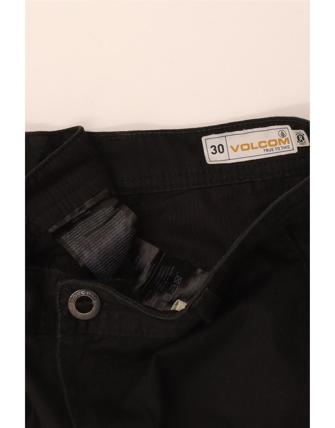 Pantalones cortos chinos Volcom para hombre W30 Medium Azul marino Algodón