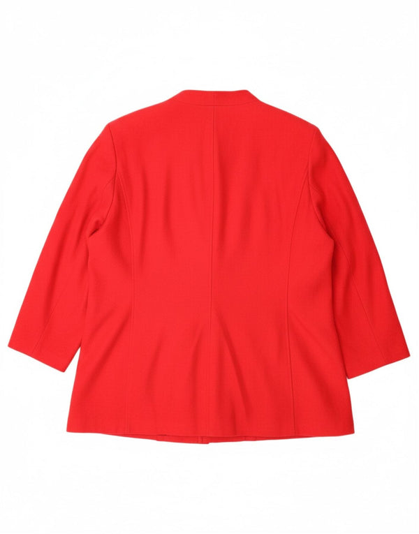 VINTAGE Abrigo de mujer Reino Unido 28 6XL Poliéster rojo