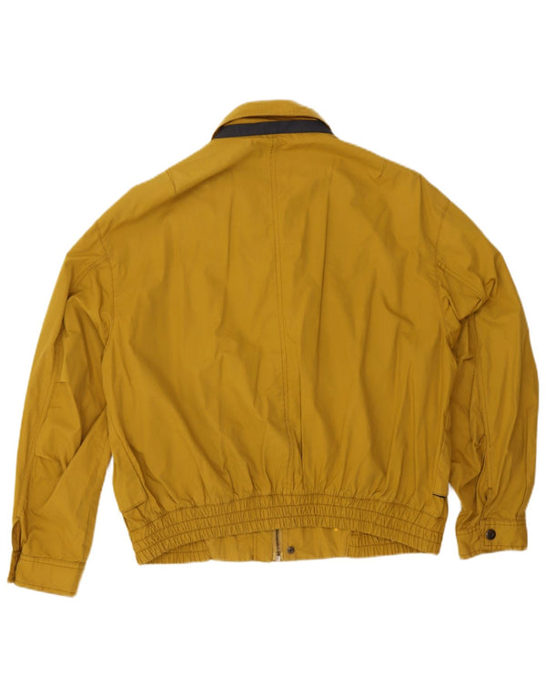 Vintage hombres bomber chaqueta Reino Unido 40 grande amarillo