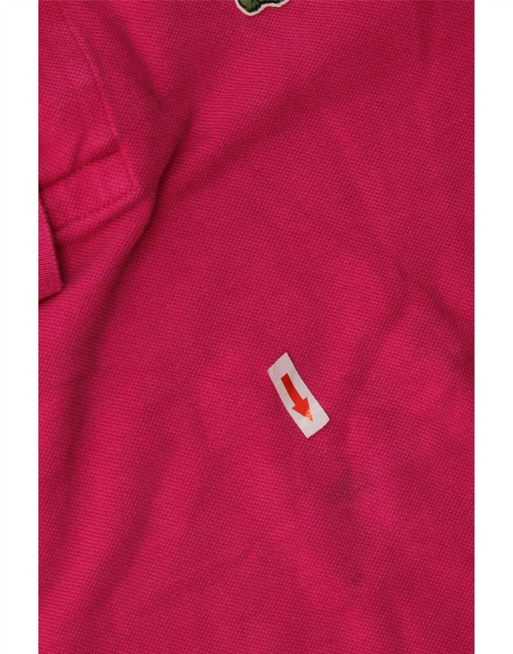 Polo Lacoste para hombre talla 4 algodón rosa mediano